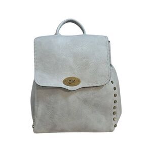 Jen & Co. Indigo Convertible Studded Backpack Purse Gray Boho